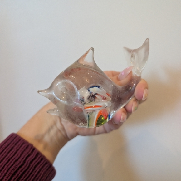 Colorful Glass Fish Figurine - Picture 5 of 7